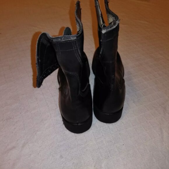 BLACK POLISHED AUGUST 1981 RO-SEARCH LEATHER ENGINEER 10.5N BOOTS KD 00365 main image 11